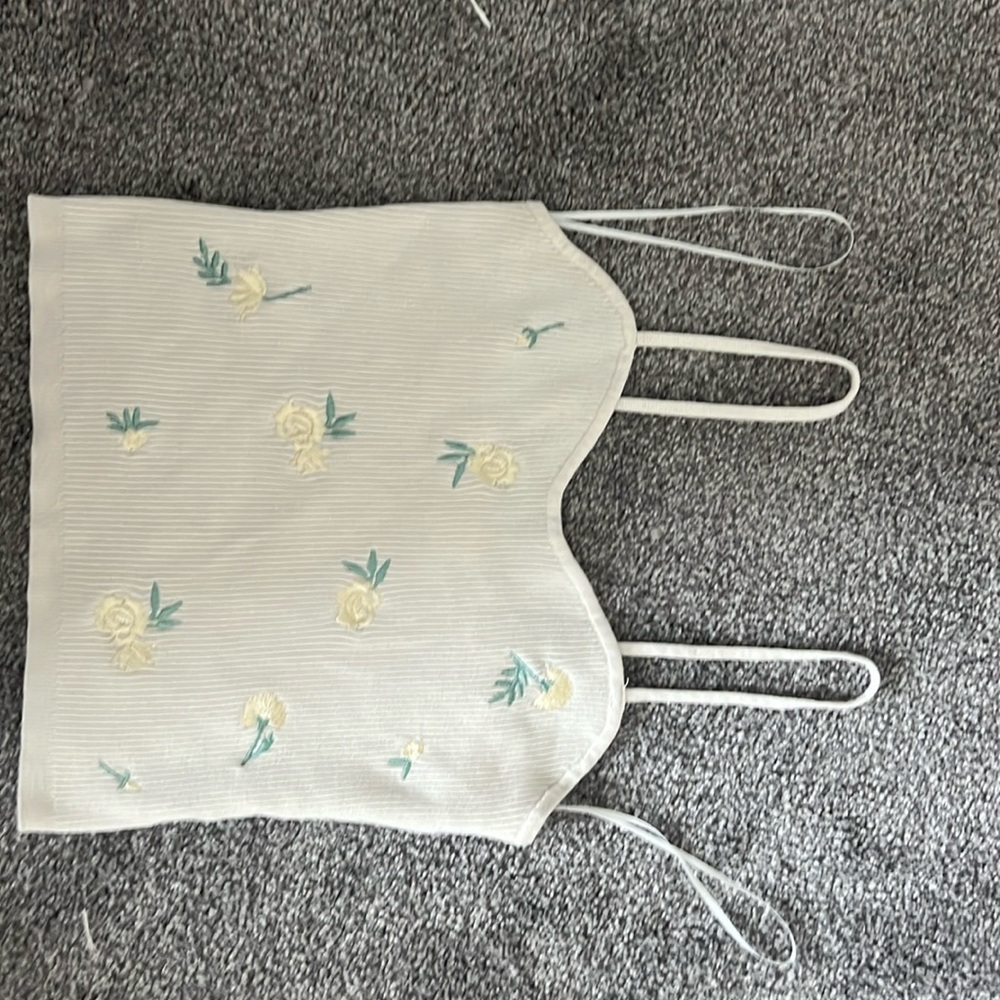 H&M Embroidered Sweater Cami